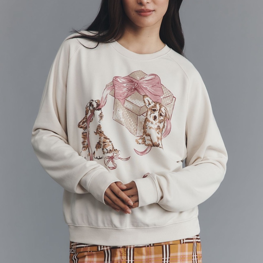 Maeve Animal Friends Crew-Neck Sweatshirt